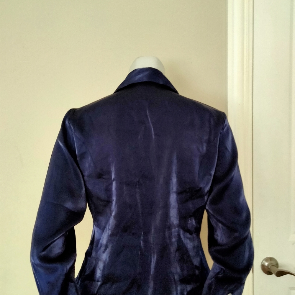 Cavier timeless button up silk dark blue shirt - Picture 5 of 5